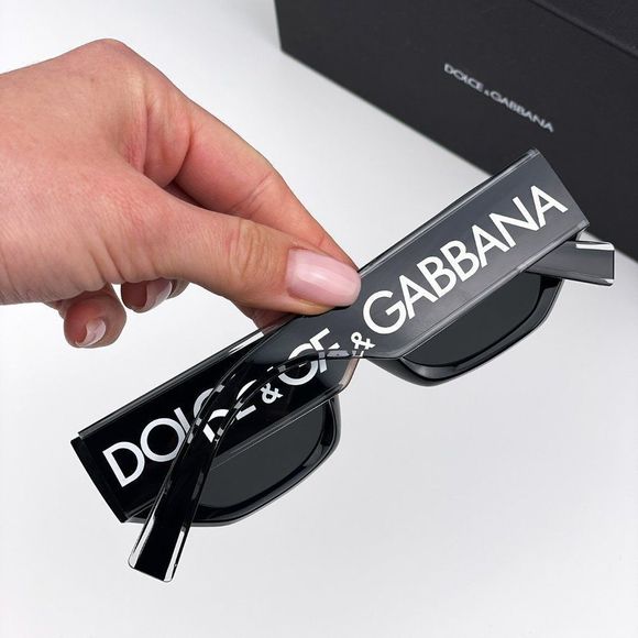 D&G DG6186 501/87 Sunglasses Black Dark Grey Cat Eye Women - Picture 6 of 12